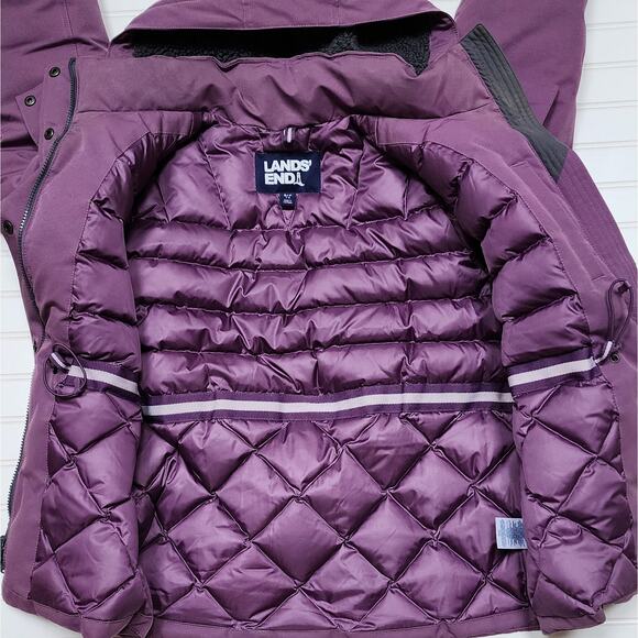 Lands End Women's Expedition Down Waterproof Winter Jacket Small Petite - Picture 4 of 16
